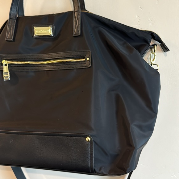 Madden Girl Black Overnight Tote Bag Crossbody XL - Picture 7 of 8